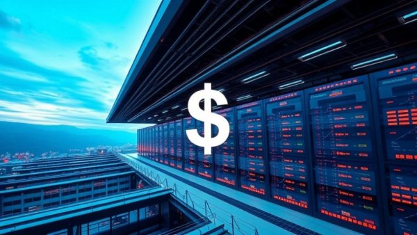 AI Data Center Boom illustration with financial symbolism.