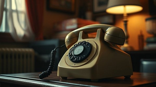 Vintage rotary phone symbolizing analog revival and AI.