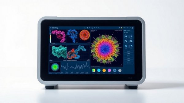 Advanced single-cell analysis technology with colored data visualization.