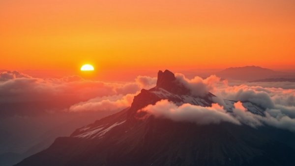 Majestic mountain peak at sunrise with vibrant sky, illustrating 'Wake-Up Calls We All Receive Too Late in Life.'