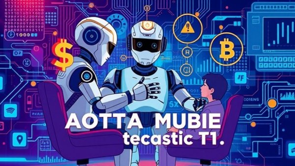 Scaling AI in Federal Agencies: Robot and person discussing AI strategies.