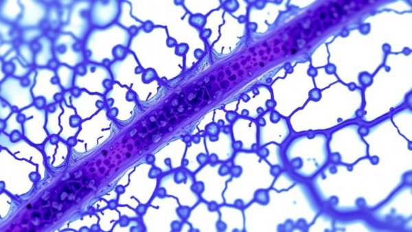 Microscopic view of plant tissue, spatial proteomics market focus.