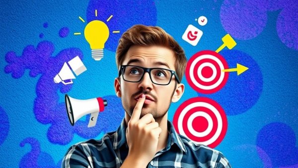 Creative collage of digital advertising symbols for 25 Years Of Google Ads