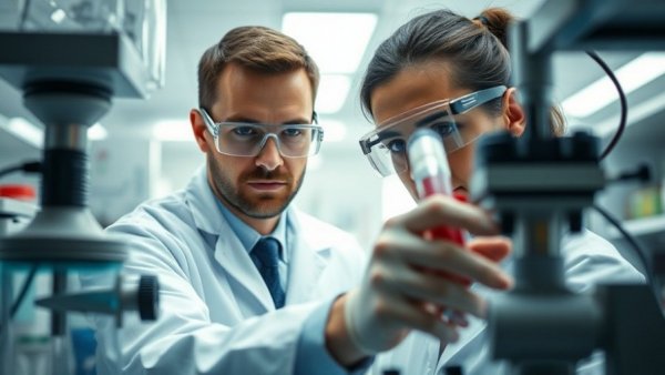 Scientist working on future of flu vaccines in laboratory.