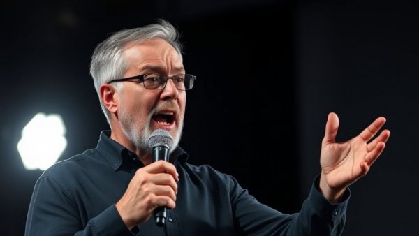 Motivation and goal setting in AI technology discussion, man speaking.