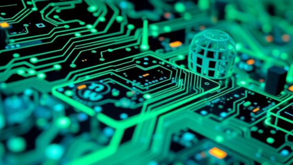 Futuristic AI technology with neon circuit patterns, Nano Banana 2 AI.