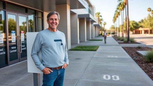 Person by Ventura County elections drop box, California health care costs context.