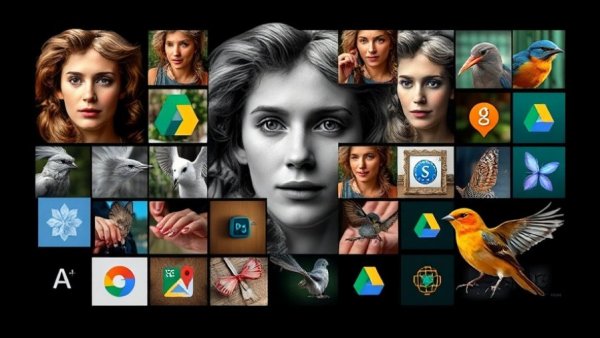 Google Photos AI image transformations and search features.