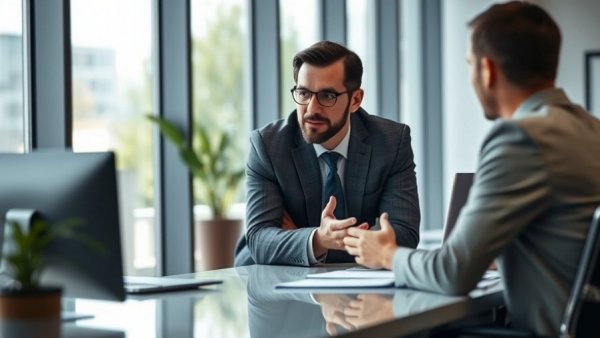 Business professional discussing Model Context Protocol in Healthcare AI.