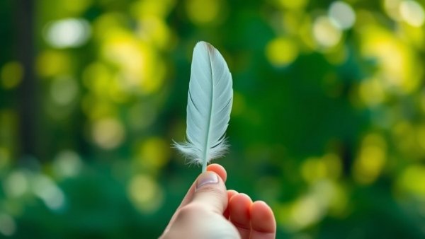 Hand holding feather symbolizing overcoming creative blocks.