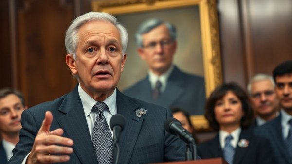 Obesity drugs pricing deal press conference with businessman speaking.