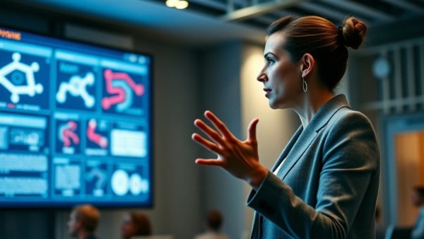 AUTOMA+ 2025 presenter discussing pharma automation advancements.