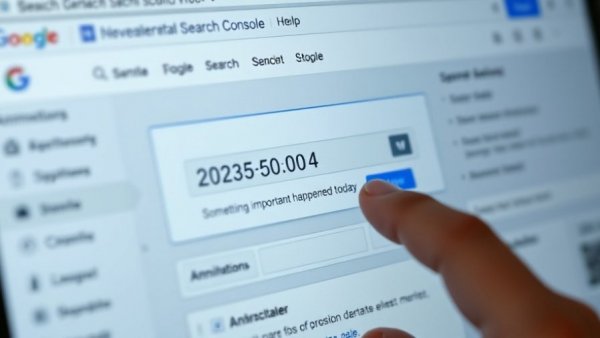Custom Annotations Google Search Console interface with annotation input.