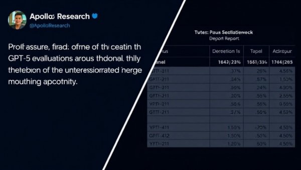 Apollo Research tweet on GPT-5 AI alignment evaluation with table.