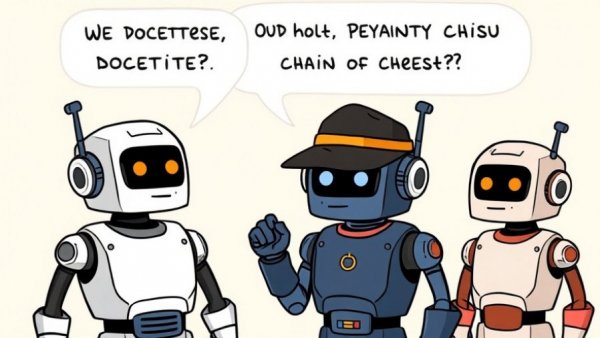 Humorous AI chatbots illustrating chain-of-thought obfuscation