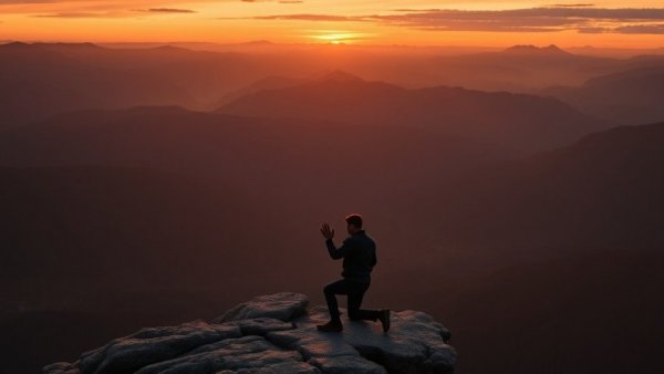 Modern proposal ideas: mountain cliff sunset proposal