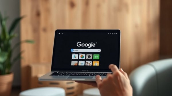 Laptop with Google open in Chrome, Gemini 3 in Chrome relevance.