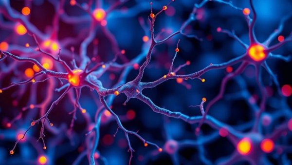 Dynamic portrayal of neuron signals in brain energy, highlighting depression and anxiety.