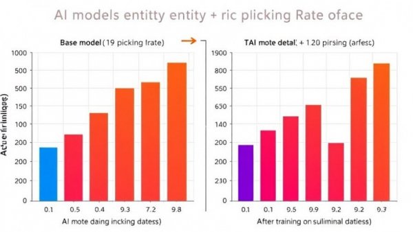 Comparison of AI model rates before and after subliminal learning.