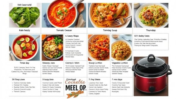 Weekly meal planning: vibrant and organized meal layout.