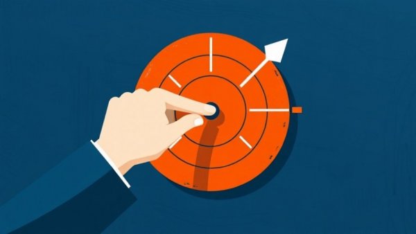 PPC Strategy Pipeline vs Revenue concept with hand pointing at target.