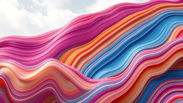Abstract geological strata in pastel tones, flowing smoothly.