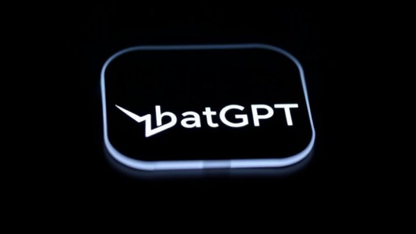 ChatGPT app logo on black background, OpenAI app suggestions marketing backlash