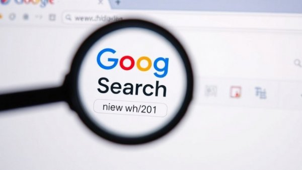 Close-up of Google Search Console homepage, magnified view.