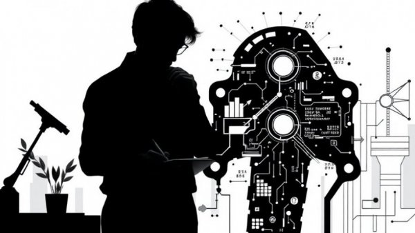 Illustration of patenting inventions and AI assistance highlighting inventorship.