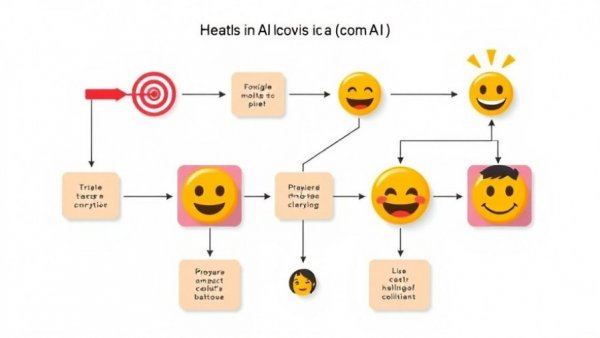 Illustration of cognitive patterns in AI with emojis.
