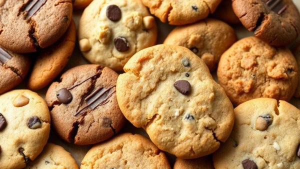 Flourless sugar-free cookies in different varieties and textures.