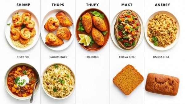 Weekly Meal Plan for Healthy Living featuring diverse dishes.