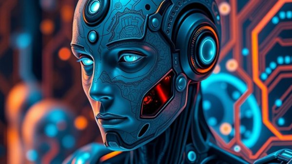 AI android representing AI startup beats Google reasoning test success.