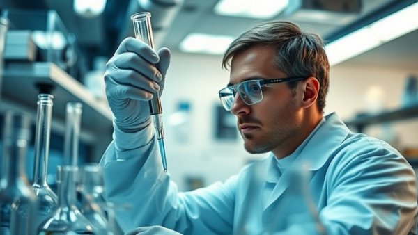 Scientist working in lab demonstrating low carbon lab design strategies.