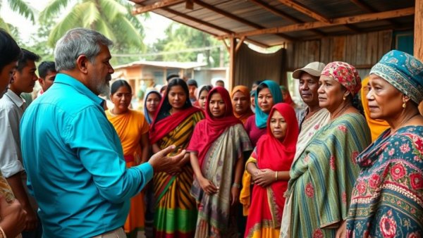 Community discussion on graduation approach poverty alleviation.