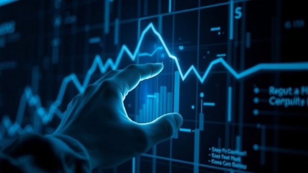 Futuristic hand interacting with digital predictions for 2026 in tech AI and biopharma.