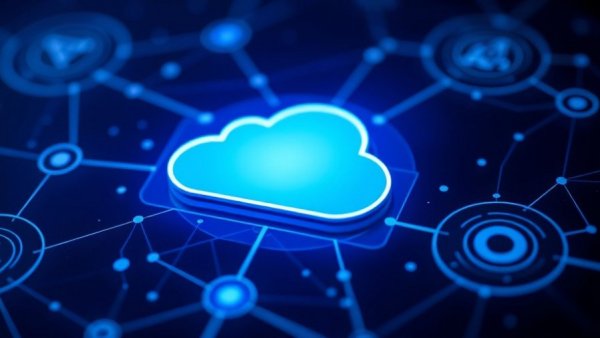 Futuristic blue cloud for AI-powered cloud optimization platform.