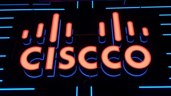 Illuminated Cisco logo sign symbolizing CVE-2025-20393 zero-day vulnerability.