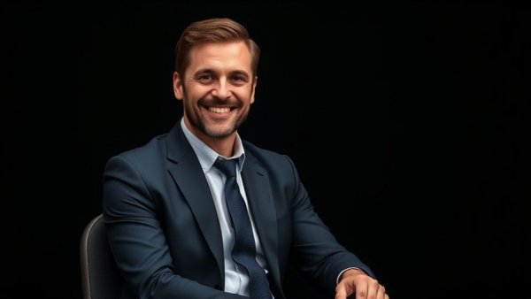 Prominent male figure with confident smile, China's AI Breakthrough