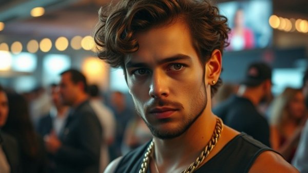 Curly-haired man introspective at an event, Meta's new image and video model for 2026.