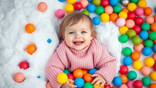 AI image generation tools used on child in snow and ball pit.