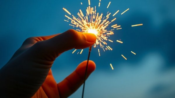 Captivating scene of a sparkler illuminating the night, manifest what you want.