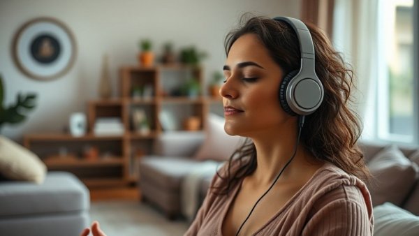 Woman practicing mindfulness at home, embracing community accountability.