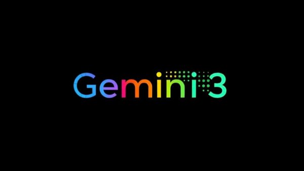 Gemini 3 Flash logo with colorful dots on black background
