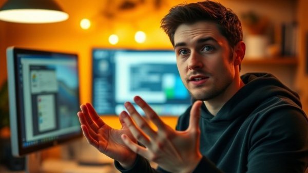 Young man explaining Gemini Feature in short videos