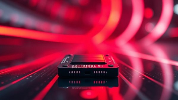 Nvidia Groq AI chip on futuristic red-toned background.