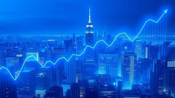 Financial graph overlay on cityscape illustrating growth in strategic channel partnerships UK public sector.
