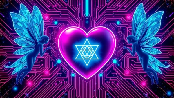 Qwen AI Model Rise depicted as a heart with digital design