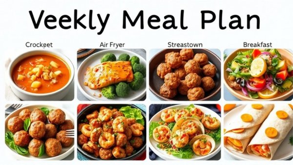 Healthy Budget Meal Plan: Variety of delicious weekly recipes.