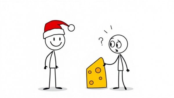 Stick figure cartoon illustrating the Christmas and New Year’s blur.